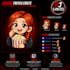 create 5 cute chibi or horror cute chibi emotes