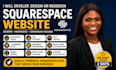 create modern square space website design and redesign website development