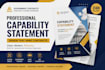 design a corporate capability statement for government contract agencies