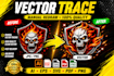 manually vector trace redraw logo to ai eps svg