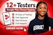 12 testers 20 testers 12 app testers 12 testers google play closed user testing