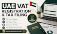 handle uae vat registration and vat return filing