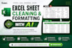 clean and format excel spreadsheet with ai