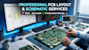 create professional pcb layouts and schematic designs