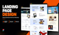 design a modern responsive landing page and website uiux in figma