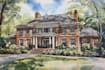 custom digital watercolor house