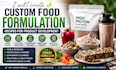 formulate protein bars, powders, gummies, electrolyte drinks or snacks recipes