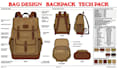 design bag tech pack duffle bag, handbag, bag design, backpack, bag tech pack
