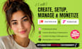 create, setup, manage and monetize patreon, fanvue pages