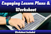 create professional lesson plans and teaching materials