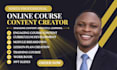 create online course content, lesson plan, curriculum and kajabi course creation