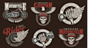 do modern biker motorcycle badges logo