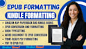 do epub formatting, typesetting, amazon kdp formatting, word to epub convert