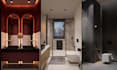 do bathroom interior design in realistic 3d rendering