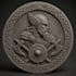 sculpt bas relief coin model for 3d printing