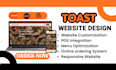 build a toast website for restaurant website with online ordering