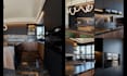 design a modern high end kitchen space and functional layout