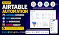 setup airtable automation airtable database crm ai workflows softr webapp expert