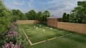 create 3d golf facility, mini golf, park and simulator design realistic render