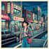 create retro japanese 80s 90s illustration