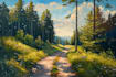 landscape oil painting art