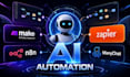setup ai automation workflows using n8n make com ai agents zapier automation