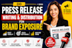 do press release writing and distribution for brand exposure