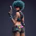 illustrate you as a cyberpunk style character