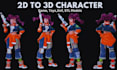 convert 2d image to 3d character model printable stl 3mf file