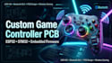 design esp32 stm32 video game controller pcb with embedded firmware
