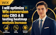 optimize wix conversion rate cro a b testing heatmap analysis increase