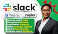 setup slack gmail google calendly trello asana zapier integration automation