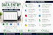 do accurate data entry, copy typing, excel data entry, PDF conversion