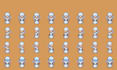 create pixel art sprite sheet animation, top down character sprites