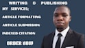 write and publish your research article in  google scholar