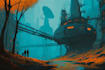 create professional futuristic sci fi artwork and design