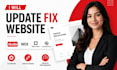 update fix duda website, wix, wix studio squarepace website
