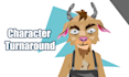draw expressive cartoon character design with a loose painterly style