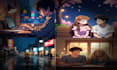 create lofi loop animation illustration video like study and relaxing