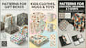 design custom seamless patterns for packaging, kids items, and branding