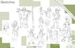 character concept design and pixel art
