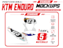 create premium motocross number plate mockups with 5 materials