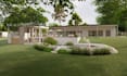 design backyard, landscape, patio, front yard and garden 3d rendering
