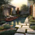 design backyard, frontyard, pool, patio as a landscape