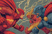 illustrate cinematic superhero comic scenes and covers