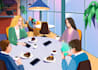 draw a premium editorial illustration for brand