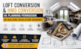 do loft conversion and hmo conversion for UK planning permission UK building reg