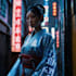 create futuristic geisha art