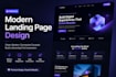 develop a responsive front end landing page in react or html