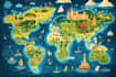 design a unique vector map, realistic or fantasy